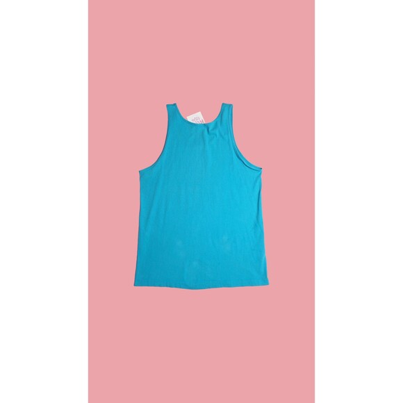 1990s Bootleg BART SIMPSON RAIDERS Blue Tank Top T-Shirt. Medium-Large. AS IS - Picture 3 of 10